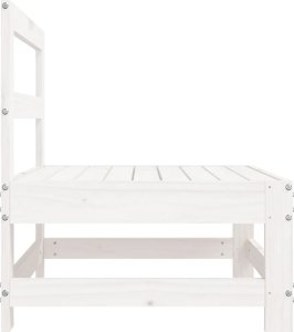 vidaXL Ogrodowe siedziska środkowe, białe, 2 szt., lita sosna 5