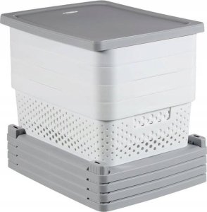 Curver CURVER REGAŁ INFINITY KD 4X10L AŻUROWY   /SZARY/BIAŁY 12