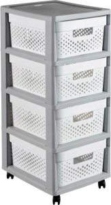 Curver CURVER REGAŁ INFINITY KD 4X10L AŻUROWY   /SZARY/BIAŁY 13