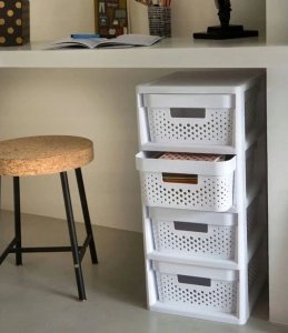 Curver CURVER REGAŁ INFINITY KD 4X10L AŻUROWY   /SZARY/BIAŁY 6