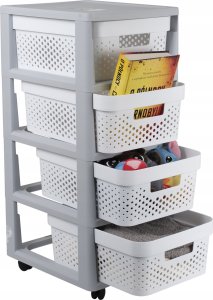 Curver CURVER REGAŁ INFINITY KD 4X10L AŻUROWY   /SZARY/BIAŁY 7