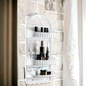 Triton Półka Biała Łazienkowa 3-poziomowa  pod prysznic 4