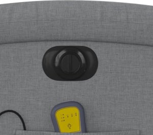 Triton Rozkładany fotel masujący, elektryczny, jasnoszary, tkanina 12