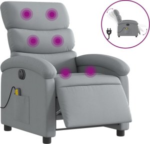 Triton Rozkładany fotel masujący, elektryczny, jasnoszary, tkanina 2