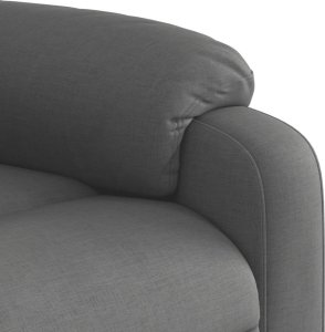 vidaXL Rozkładany fotel masujący, ciemnoszary, obity tkaniną 9