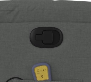 vidaXL Rozkładany fotel masujący, ciemnoszary, obity tkaniną 10