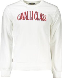 Cavalli Class BLUZA CAVALLI CLASS BEZ ZAMKA MĘSKA BIAŁA L 1