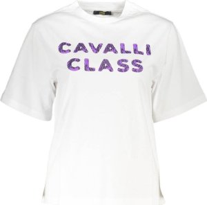 Cavalli Class CAVALLI CLASS T-SHIRT Z KRÓTKIM RĘKAWEM DAMSKI BIAŁY L 1