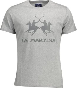 La Martina T-SHIRT MĘSKI Z KRÓTKIMI RĘKAWAMI LA MARTINA SZARY 3XL 1