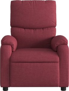 vidaXL vidaXL Rozkładany fotel masujący, elektryczny, winna czerwień, tkanina 9