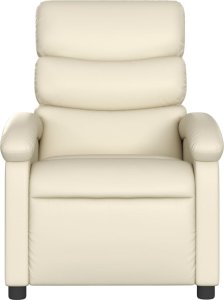 vidaXL vidaXL Elektryczny fotel rozkładany, kremowy, obity sztuczną skórą 9