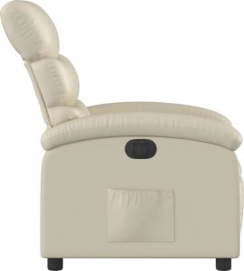vidaXL vidaXL Elektryczny fotel rozkładany, kremowy, obity sztuczną skórą 10