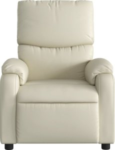 vidaXL vidaXL Rozkładany fotel masujący, elektryczny, kremowy, sztuczna skóra 9