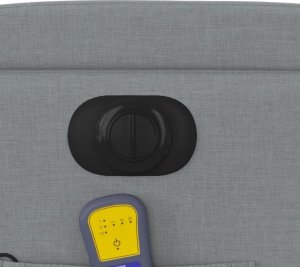 vidaXL Rozkładany fotel masujący, elektryczny, jasnoszary, tkanina 12