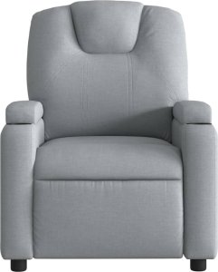 vidaXL Rozkładany fotel masujący, elektryczny, jasnoszary, tkanina 9