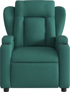 vidaXL Rozkładany fotel masujący, elektryczny, ciemnozielony, tkanina 8