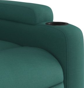vidaXL Rozkładany fotel masujący, elektryczny, ciemnozielony, tkanina 10