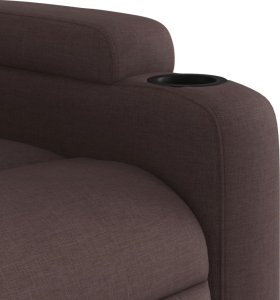 vidaXL Rozkładany fotel masujący, elektryczny, ciemny brąz, tkanina 11