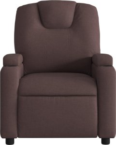 vidaXL Rozkładany fotel masujący, elektryczny, ciemny brąz, tkanina 9