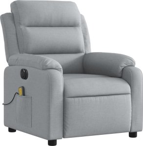 Triton Rozkładany fotel masujący, elektryczny, jasnoszary, tkanina 4