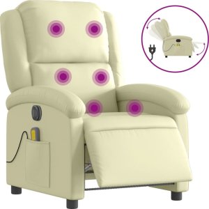Triton Rozkładany fotel masujący, kremowy 2