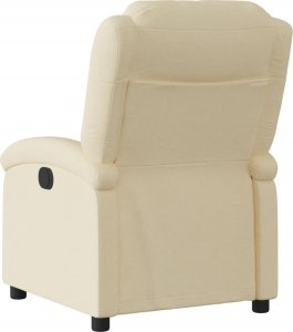 vidaXL vidaXL Elektryczny fotel rozkładany, kremowy, obity tkaniną 5