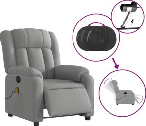 Triton Rozkładany fotel masujący, elektryczny, jasnoszary, tkanina 5