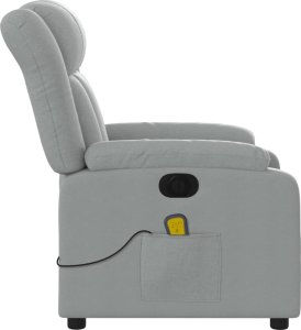 Triton Rozkładany fotel masujący, elektryczny, jasnoszary, tkanina 9
