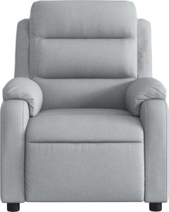 vidaXL Rozkładany fotel masujący, jasnoszary, obity tkaniną 7