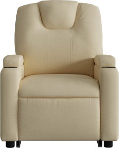 vidaXL vidaXL Podnoszony fotel masujący, elektryczny, rozkładany, kremowy 9