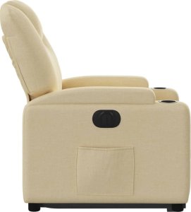 vidaXL vidaXL Podnoszony fotel masujący, elektryczny, rozkładany, kremowy 10