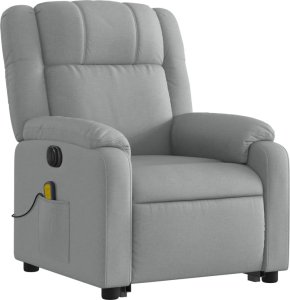 vidaXL vidaXL Podnoszony fotel masujący, elektryczny, rozkładany, jasnoszary 4