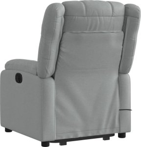 vidaXL vidaXL Podnoszony fotel masujący, elektryczny, rozkładany, jasnoszary 5