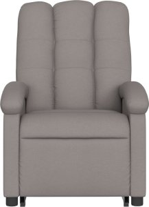 vidaXL vidaXL Podnoszony fotel masujący, rozkładany, kolor taupe, tkanina 8