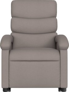 vidaXL vidaXL Podnoszony fotel masujący, rozkładany, kolor taupe, tkanina 8