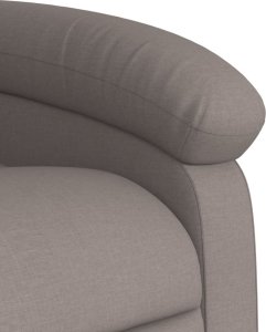 vidaXL vidaXL Podnoszony fotel masujący, rozkładany, kolor taupe, tkanina 10
