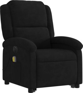 vidaXL vidaXL Podnoszony fotel masujący, elektryczny rozkładany, czarny 4