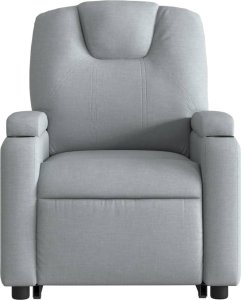 vidaXL vidaXL Podnoszony fotel masujący, elektryczny, rozkładany, jasnoszary 9