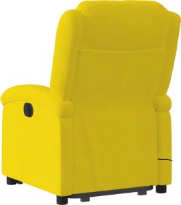 vidaXL vidaXL Podnoszony fotel masujący, elektryczny rozkładany, żółty 5