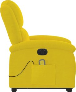 vidaXL vidaXL Podnoszony fotel masujący, elektryczny rozkładany, żółty 10