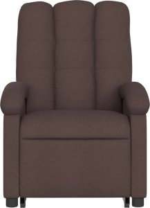 vidaXL vidaXL Podnoszony fotel masujący, rozkładany, ciemnobrązowy, tkanina 8