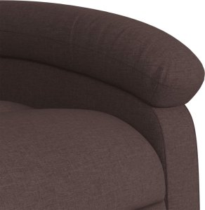 vidaXL vidaXL Podnoszony fotel masujący, rozkładany, ciemnobrązowy, tkanina 10