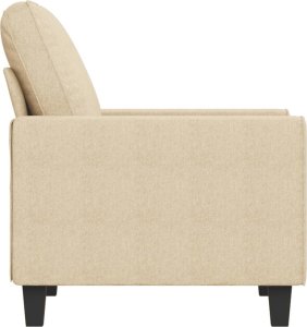 vidaXL vidaXL Fotel, kremowy, 60 cm, obity tkaniną 4