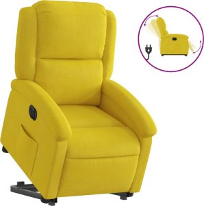vidaXL vidaXL Elektryczny, podnoszony fotel rozkładany, żółty, aksamit 2