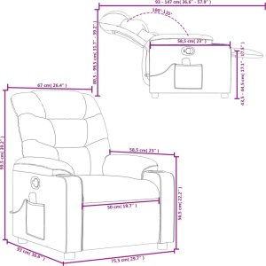 vidaXL Rozkładany fotel masujący, winna czerwień, obity sztuczną skórą 12