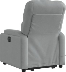 vidaXL vidaXL Podnoszony fotel masujący, elektryczny, rozkładany, jasnoszary 5