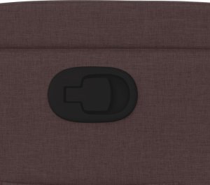 vidaXL Podnoszony fotel rozkładany, ciemnobrązowy, obity tkaniną 12