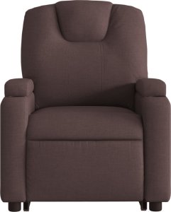 vidaXL Podnoszony fotel rozkładany, ciemnobrązowy, obity tkaniną 9