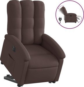 vidaXL Podnoszony fotel masujący, elektryczny, rozkładany, brązowy 2