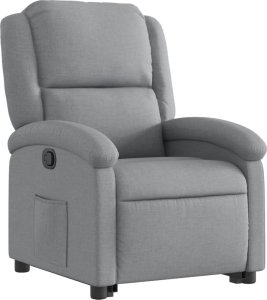 Triton Podnoszony fotel rozkładany, jasnoszary, obity tkaniną 4